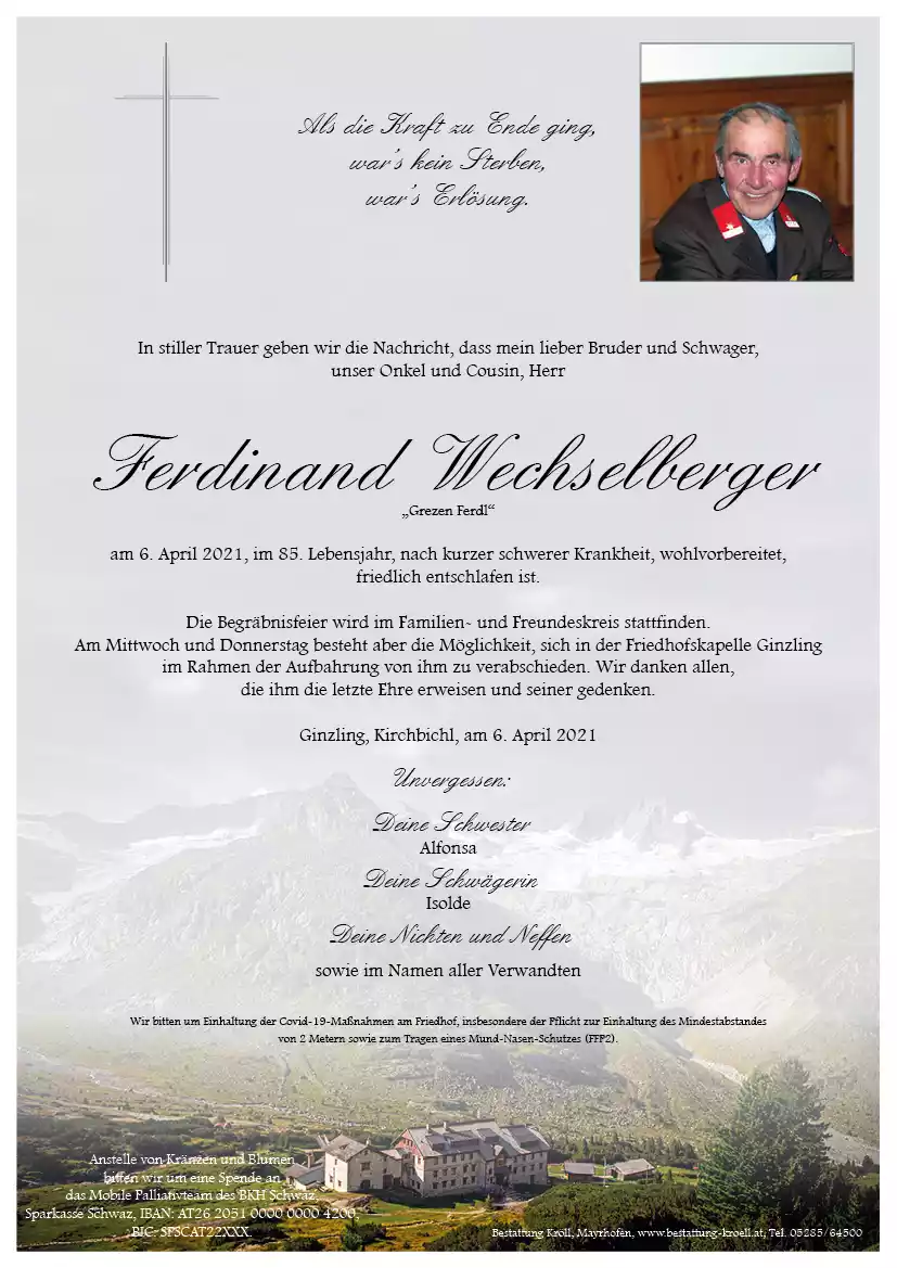 Parte von Ferdinand Wechselberger